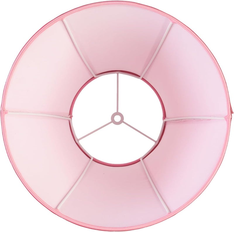JERHOUS 2 Pcs Pink Lamp Shades Rayon Silk Bell Lampshade 6.7``Top x 13``Bottom x 10``High(Spider) Vintage Medium Lampshade for Table & Bedside Lamp - Easy Assemble - Image 3